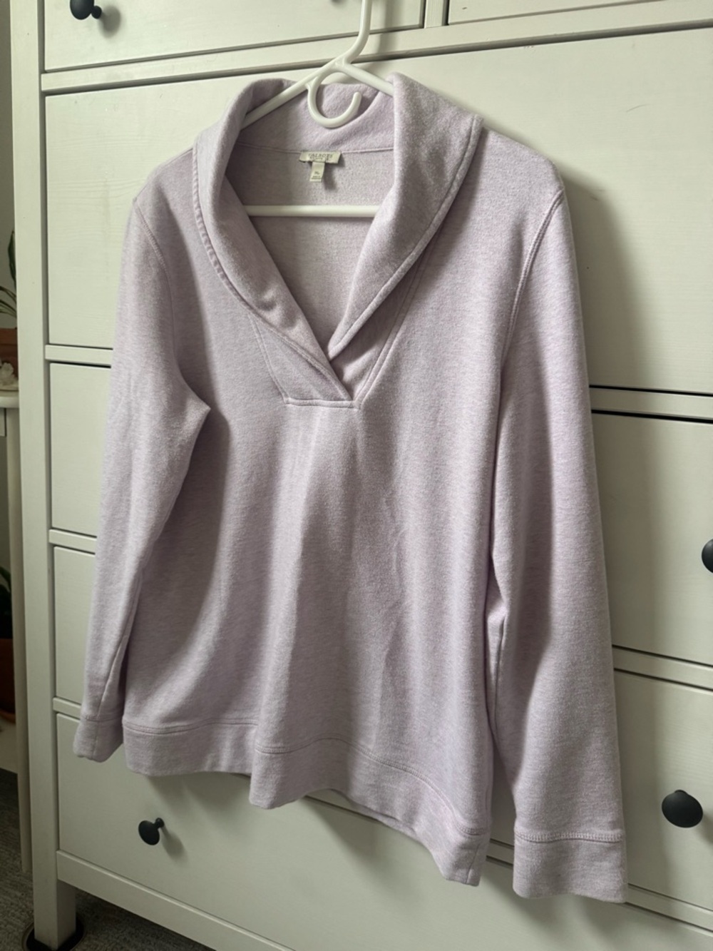 Talbots Lavender Shawl Collar Pullover Sweater Medium Petite